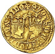½ Dobla - Ferdinandus V and Elisabet I obverse image