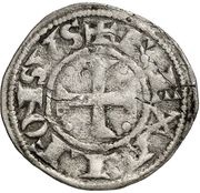 Dinero - Alfonso VIII standing, Spain, 1163 reverse image