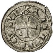 Dinero - Alfonso VIII knight, Spain, 1163 reverse image