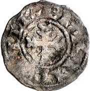Dinero - Alfonso VIII with date, Spain, 1166 reverse image