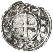 Dinero - Alfonso VIII king on castle, Spain, 1167-1171 reverse image