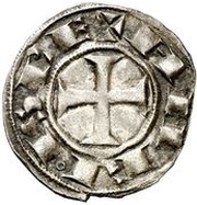 Dinero - Alfonso VIII five stars, Spain, 1173-1174 reverse image