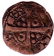 Dinero - Jaime I Barcelona, short neck, Spain, 1257-1276 reverse image