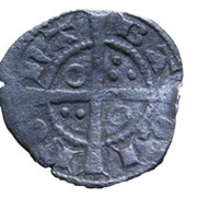 Dinero - Pedro IV Barcelona, Spain, 1336-1387 reverse image