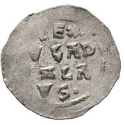 Denar - Vladislaus I, Bohemia, 1158-1172 reverse image