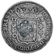 320 Réis - Carlos I Countermark SHIELD over 320 Réis, José/Brazil obverse image