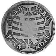320 Réis - Carlos I Countermark SHIELD over 320 Réis, José/Brazil, Angola, 1895 reverse image