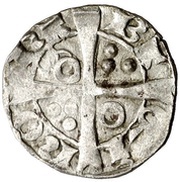 Dinero - Pedro IV Barcelona, Spain, 1336-1387 reverse image
