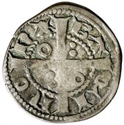 Dinero - Pedro IV Barcelona, Spain, 1336-1387 reverse image
