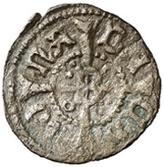 1 Denier - Ioana and Carolus I Barcelona, Spain, 1516-1555 reverse image