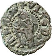 1 Denier Puigcerdá, Spain, 1526 reverse image