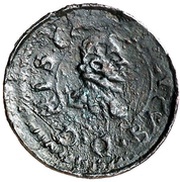 Dinero - Felipe III Olot,shield of Olot obverse image
