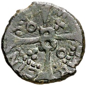 Dinero - Felipe III Barcelona,B, Spain, 1599-1621 reverse image