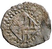 Dinero - Felipe III Barcelona,shield, Spain, 1600 reverse image