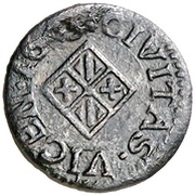 Dinero - Luis XIII Vic, Spain, 1642-1643 reverse image