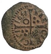 Dinero - Luis XIV Barcelona, Spain, 1644-1648 reverse image