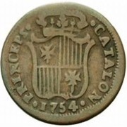 Ardite - Fernando VI clovers obverse image