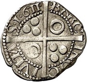 ½ Croat - Felipe III long cross, Spain, 1611-1620 reverse image