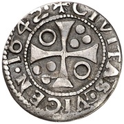 ½ Croat - Felipe IV Vic, Spain, 1641-1642 reverse image
