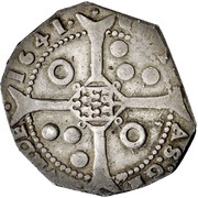 5 Croats Gerona,lozenge, Spain, 1641 reverse image