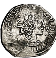 5 Croats - Louis XIII Cervera,bust obverse image