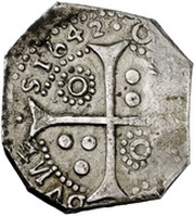5 Croats Besalú,annulet in circle, Spain, 1642 reverse image