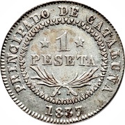 Peseta, Spain, 1836-1837 reverse image