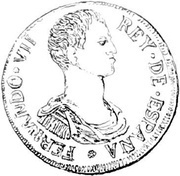 5 Pesetas - Fernando VII Gerona obverse image