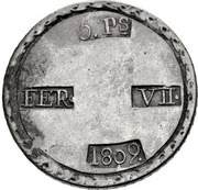 5 Pesetas Tarragona, raised points obverse image