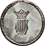 5 Pesetas Tarragona, straight crown, Spain, 1809 reverse image