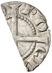 Obolo - Ponce Hugo IV split dinero, Spain, 1230-1269 reverse image