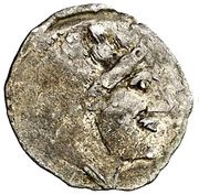 Dinero vegetable ornaments,bust, Spain, 934-1035 reverse image