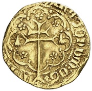 ¼ Real - Pedro IV shell, Spain, 1336-1387 reverse image