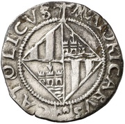1 Real - Ferdinandus II five pointed crown, Spain, 1508-1516 reverse image