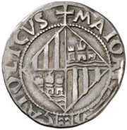 1 Real - Ferdinandus II three pointed crown, Spain, 1508-1516 reverse image