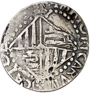 2 Reales - Carlos II tall crown, Spain, 1665-1683 reverse image
