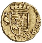 1 Escudo - Felipe V 1st portrait, Spain, 1700-1746 reverse image