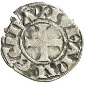 Dinero - Juana I, Spain, 1274-1284 reverse image