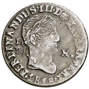 ½ Maravedi - Fernando VII laureated head obverse image