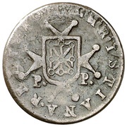 ½ Maravedi - Fernando VII laureated head, Spain, 1818-1819 reverse image