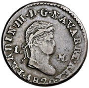 1 Maravedi - Fernando VII laureated head obverse image