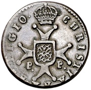 1 Maravedi - Fernando VII laureated head, Spain, 1818-1820 reverse image