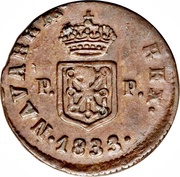 1 Maravedi - Fernando VII, Spain, 1829-1833 reverse image
