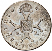 6 Maravedis - Fernando VII, Spain, 1819-1820 reverse image