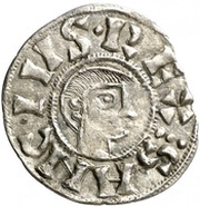 Dinero - Sancho V elegant bust to right, Spain, 1063-1094 reverse image