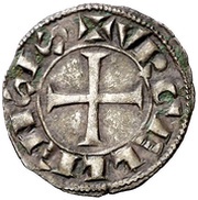 Dinero Gerardo IV de Cabrera, Balaguer, Spain, 1208-1228 reverse image