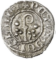 Dinero Pedro II de Urgel, Agramunt, Spain, 1347-1408 reverse image