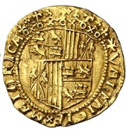 1 Ducat - Ferdinandus II and Elisabet I crown and SS, Spain, 1479-1516 reverse image