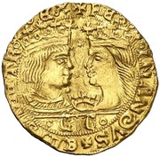 1 Ducat - Ferdinandus II and Elisabet I crown and CC obverse image