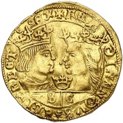1 Ducat - Ferdinandus II and Elisabet I crown and SC obverse image